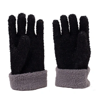 Black PVC Rubber Dots finish cotton liner glove